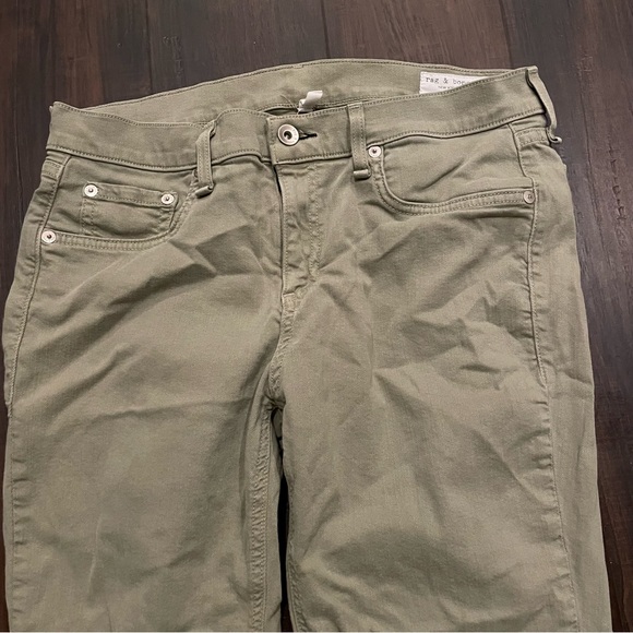 Rag & Bone Dre Capri Jeans in Sage Green 28 - Picture 4 of 10